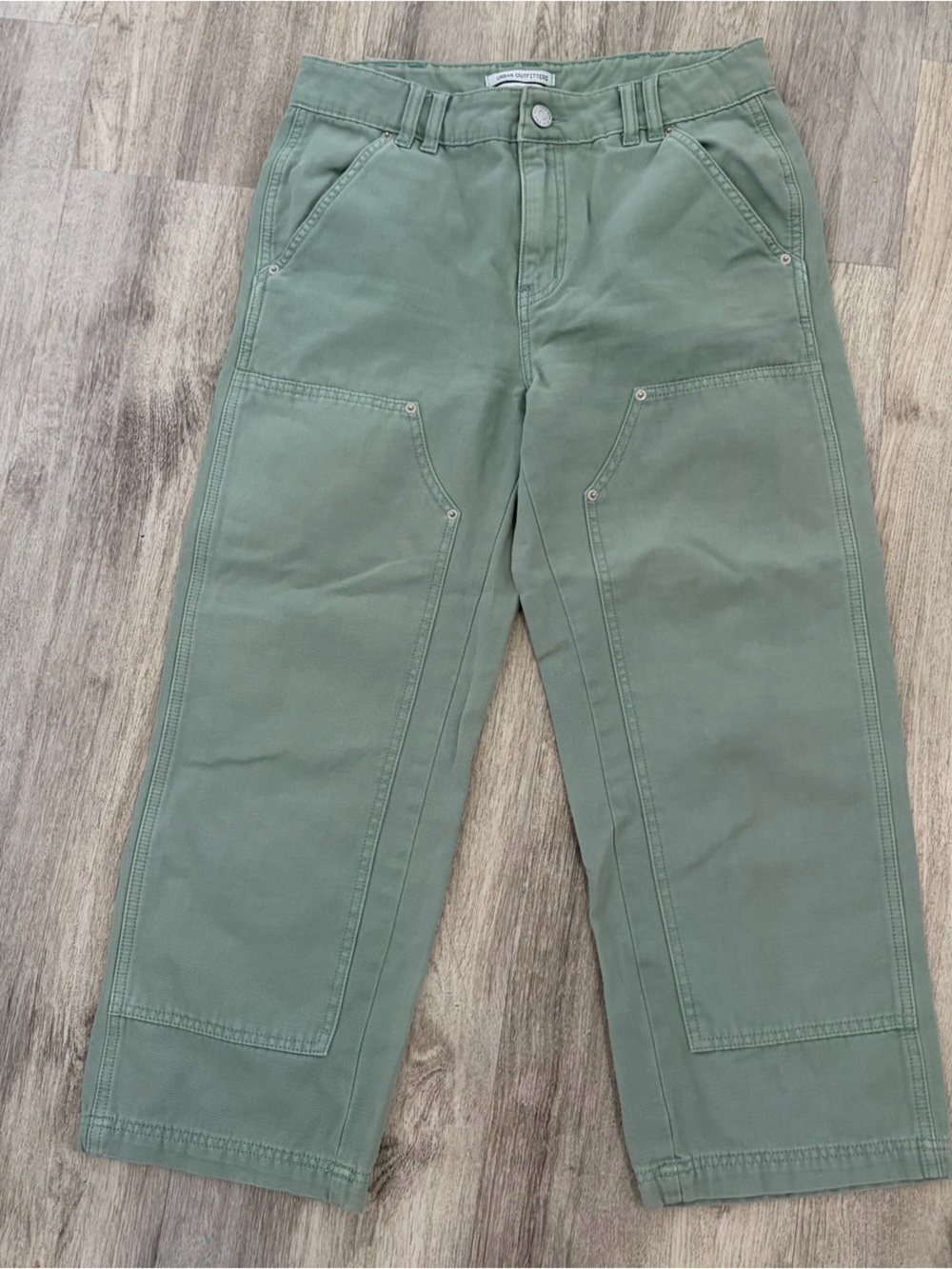 Urban Outfitters seafoam green cargo pants Cropped Womens 27 wide Leg